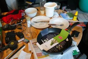 To pack your kitchen for moving you have to clear the mess first
