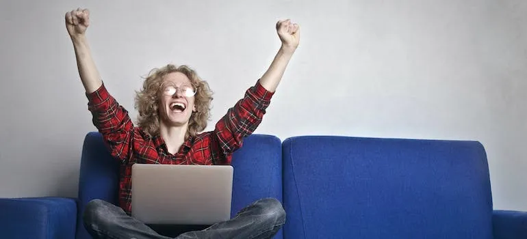 person being happy
