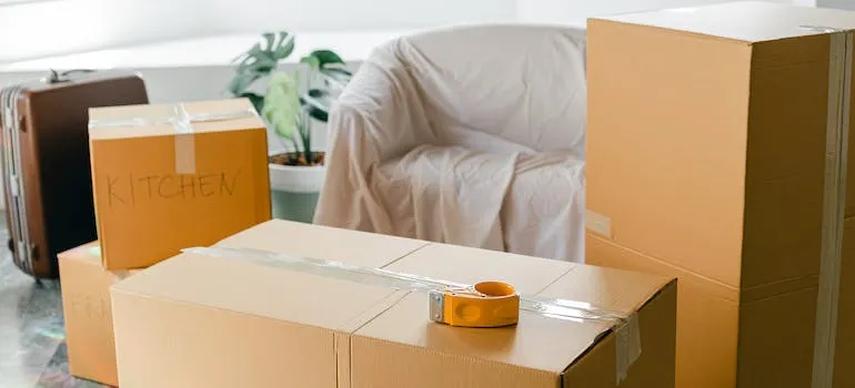 packed boxes