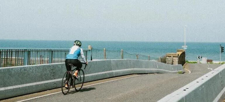 Cyclist on a Road