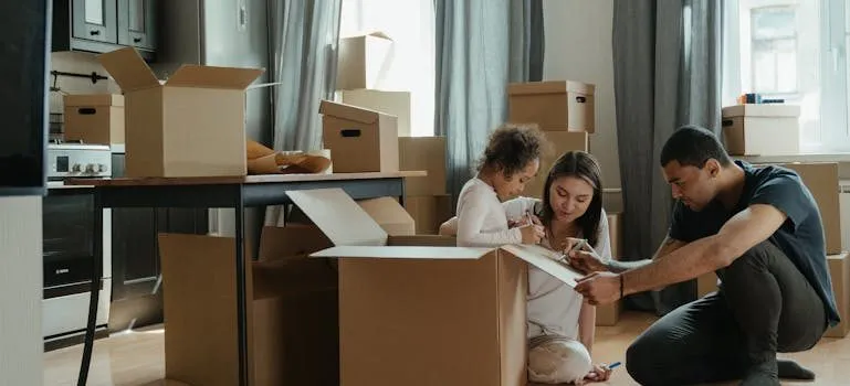 Family Unpacking After Moving