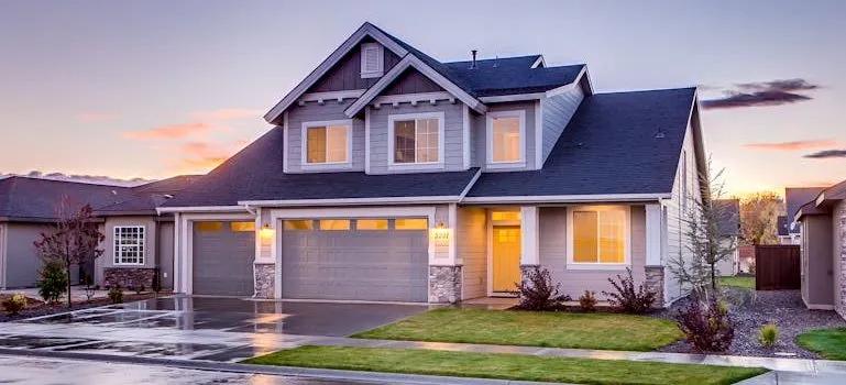 Blue and Gray Concrete House