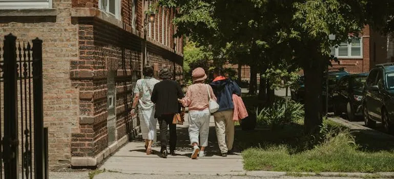Women Walking on a Street