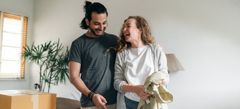 a couple moving during the holidays