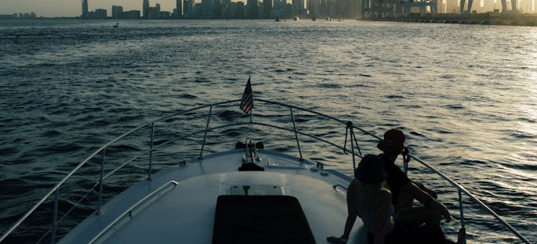 View on a City from a Boat