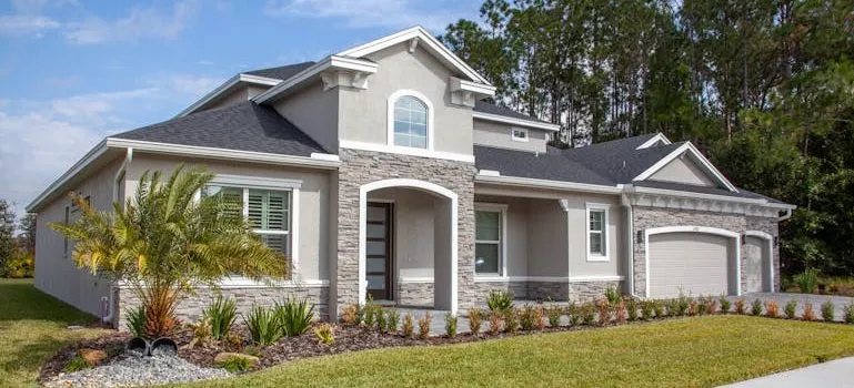 View of a Modern Family House in the Suburbs