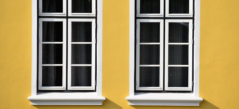 Closed White Wooden Framed Glass Windows