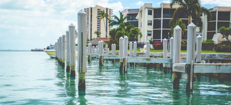 White Wooden Dock on Body of Water