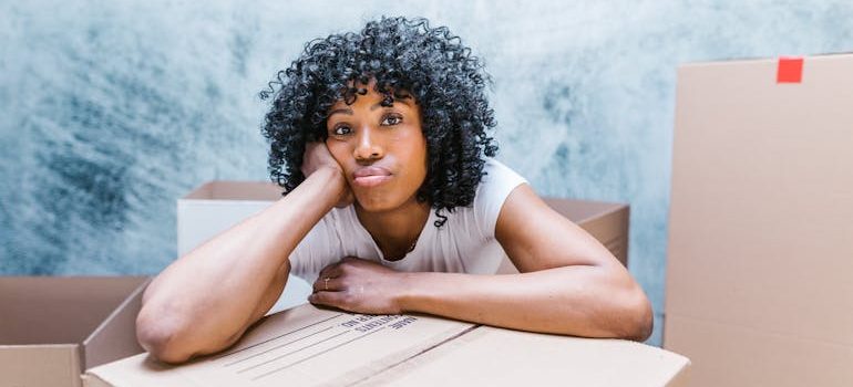 a woman thinking about moving after divorce