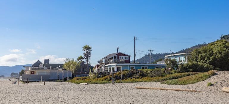 Houses on the Beach Area Under Blue Sky