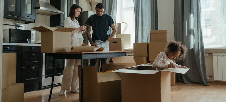 a family Moving coast to coast