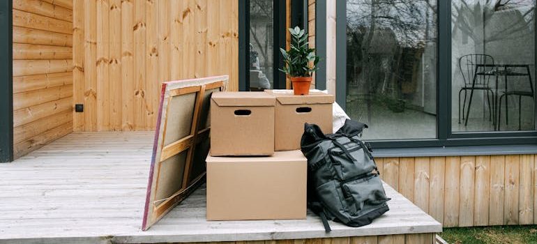 Boxes over the Wooden Porch