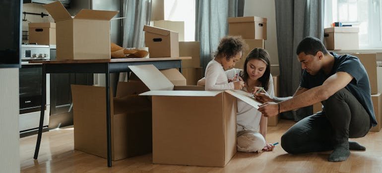 a family moving