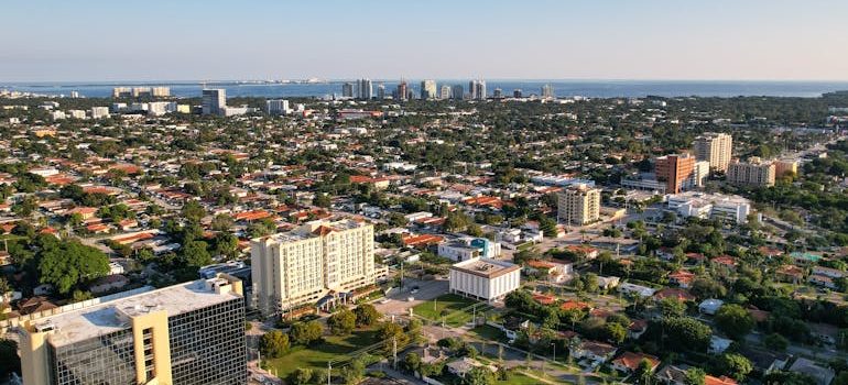 Aerial View of Miami in Sunlight