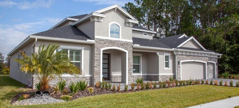 View of a Modern Family House in the Suburbs